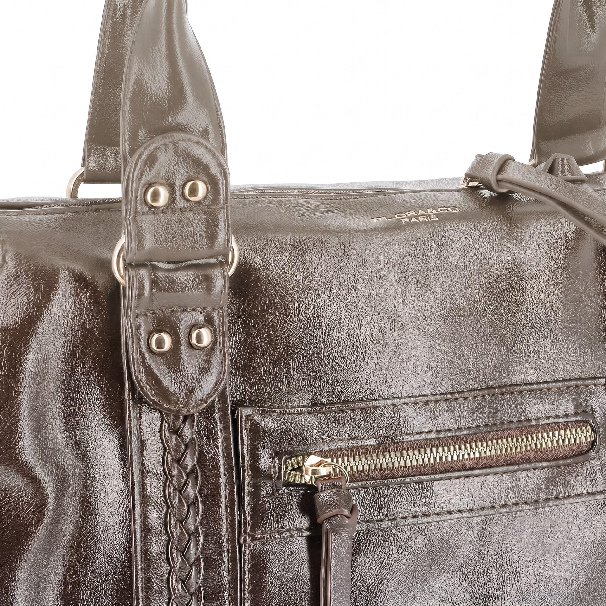 Grand Sac Bowling Femme Cours Smilicuir Taupe
