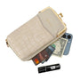 Vue 3 du Pochette téléphone femme croco tout-en-un beige synthétique par Gallantry.