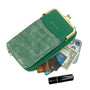 Vue 5 du Pochette téléphone femme croco tout-en-un vert synthétique par Gallantry.