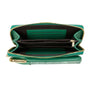 Vue 3 du Pochette téléphone femme croco tout-en-un vert synthétique par Gallantry.