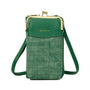 Vue princ. du Pochette téléphone femme croco tout-en-un vert synthétique par Gallantry.
