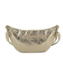 Flora & co Sac banane bandoulière femme daim irisé or
