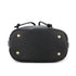 Made in Italy Sac seau à bandoulière femme cuir noir