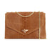 Made in Italy Sac bandoulière chaîne cuir femme croco camel