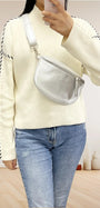 Flora & co Sac banane bandoulière femme irisé argent