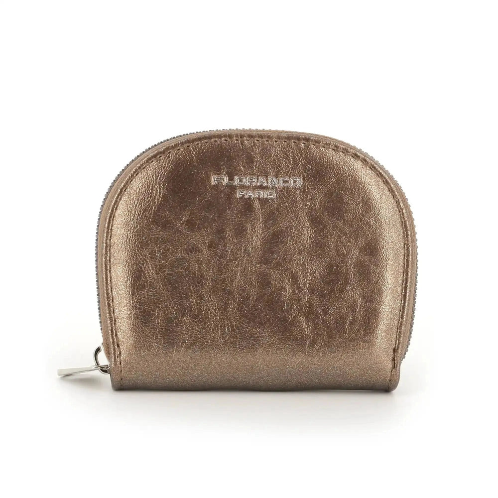 Flora & co Porte-cartes femme 11 emplacements marron métal
