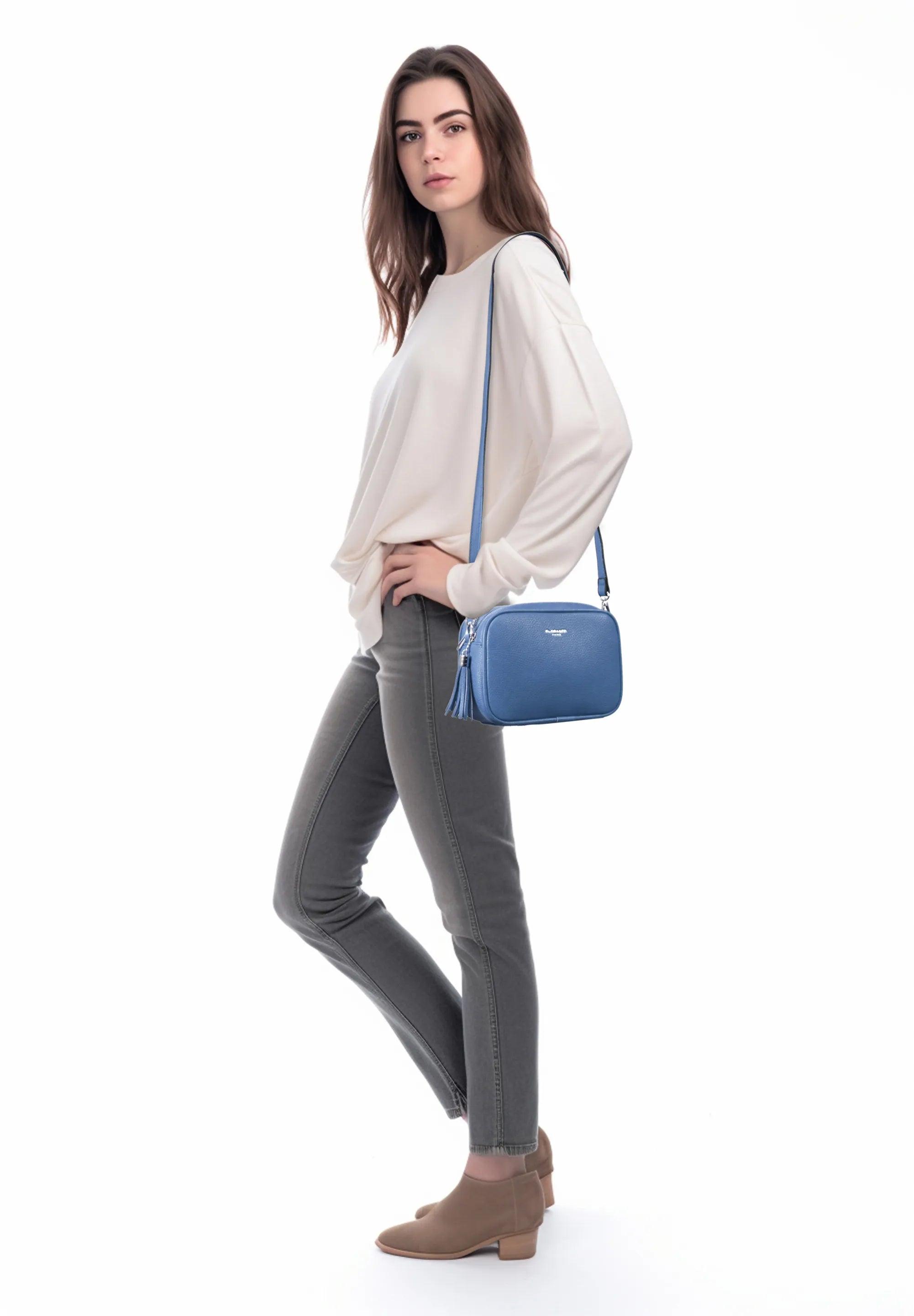 Flora & co - Sac caméra bandoulière femme léger bleu jean