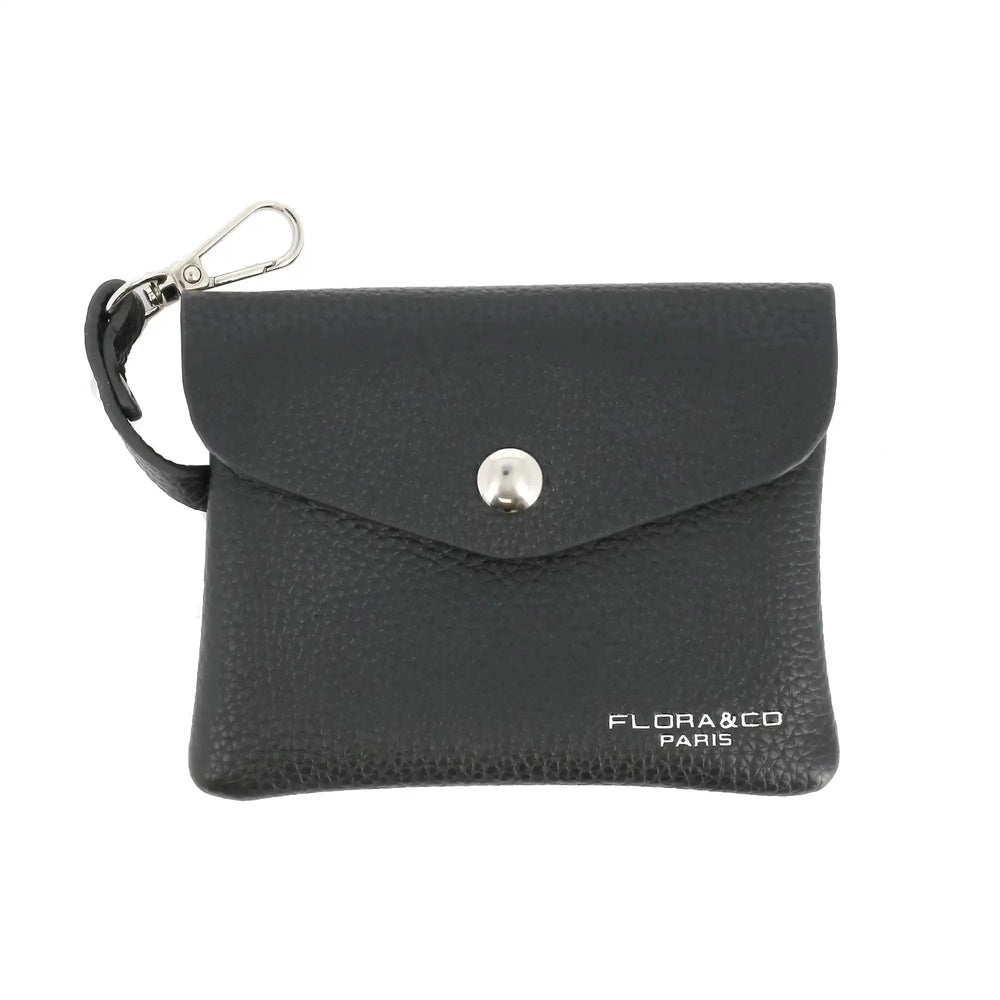 Flora & co Porte-monnaie cartes femme crochet noir