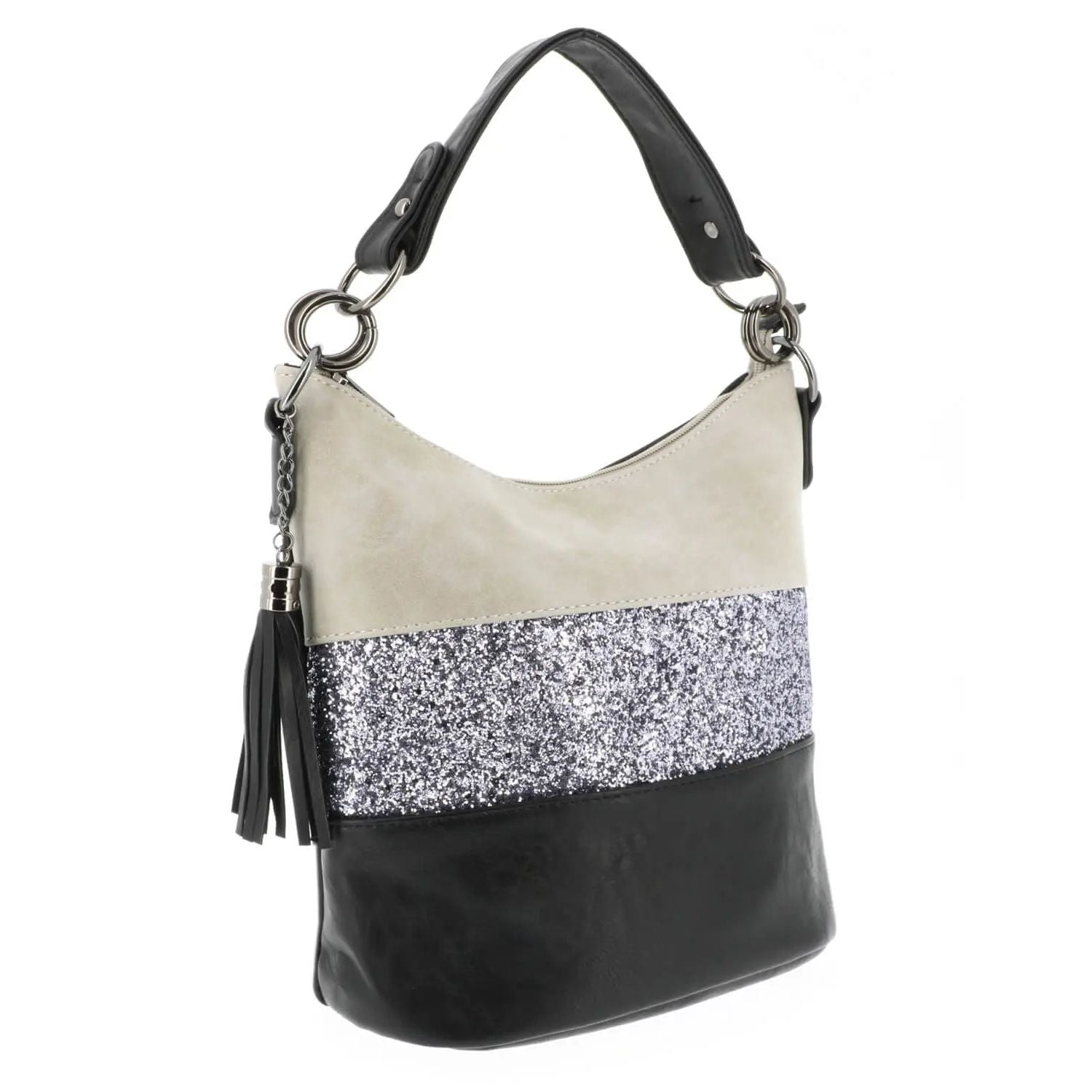 Gallantry Sac à main bandoulière paillette femme gris