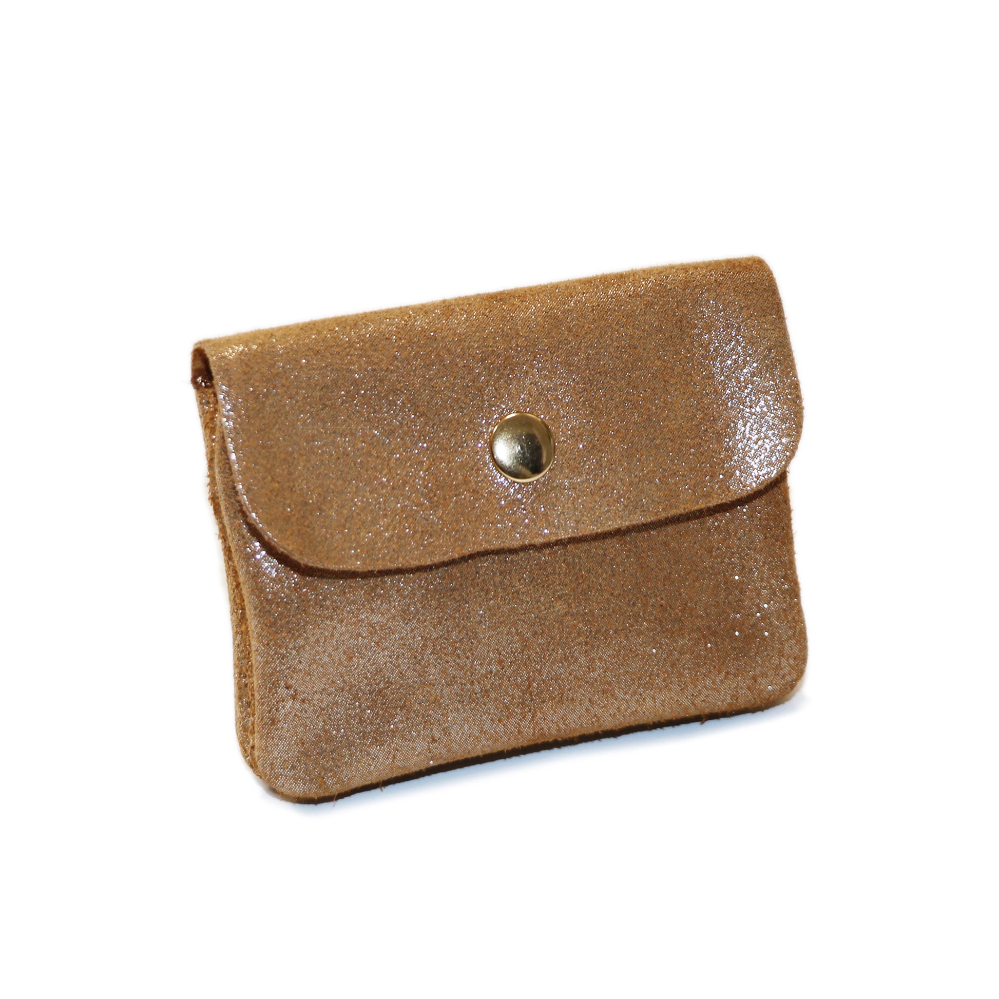 Porte-monnaie femme cuir daim irisé 044 marron - Crocochic