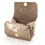 Vue 4 du Porte-monnaie cuir souple irisé 04 taupe par Made in Italy.