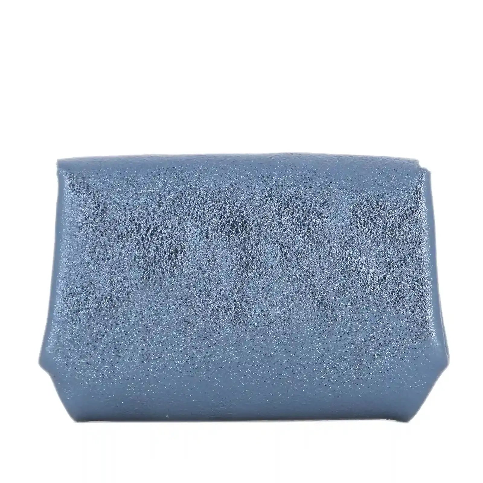 Porte-monnaie cuir souple irisé 04 bleu Made in Italy