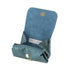 Porte-monnaie cuir souple irisé 04 bleu canard Made in Italy
