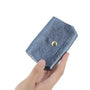 Vue 2 du Porte-monnaie cuir souple irisé 04 bleu par Made in Italy.