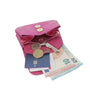 Vue 6 du Porte-monnaie cuir souple irisé 04 Fuchsia par Made in Italy.