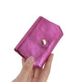 Vue 3 du Porte-monnaie cuir souple irisé 04 Fuchsia par Made in Italy.