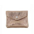 Made in Italy Porte-monnaie femme court cuir irisé 041 or rosé