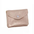 Made in Italy Porte-monnaie femme court cuir irisé 041 or rosé