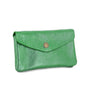 Made in Italy - Porte-monnaie cartes femme cuir irisé 051 vert