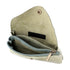 Made in Italy Porte-monnaie cuir daim irisé femme olive