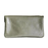 Made in Italy Porte-monnaie cuir daim irisé femme olive