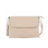 Vue princ. du Mini Sac Bandoulière Souple Beige en cuir synthétique par Flora & co.