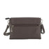 Vue 3 du Mini Sac Bandoulière Souple Chocolat en cuir synthétique par Flora & co.
