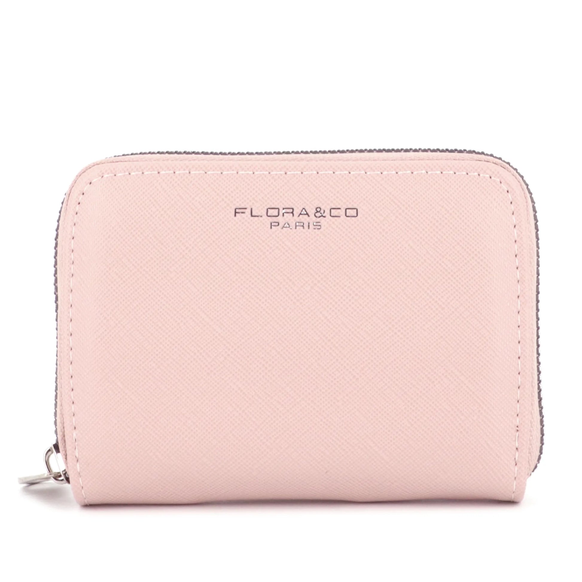 Flora & co - Portefeuille porte-carte femme saffiano rose