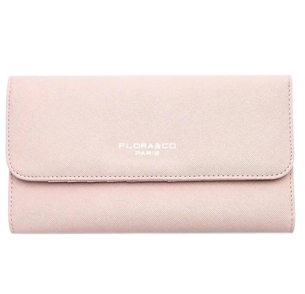 Portefeuille chéquier femme tout en un Rose