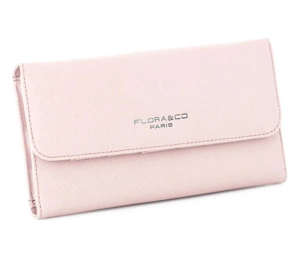 Portefeuille chéquier femme tout en un Rose