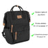 Sac à dos polyvalent PC 15.6 pouces Noir Crocochic