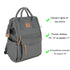 Sac à dos polyvalent PC 15.6 pouces Gris Flora & co