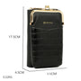 Vue 1 du Pochette téléphone femme croco tout-en-un noir synthétique par Gallantry.