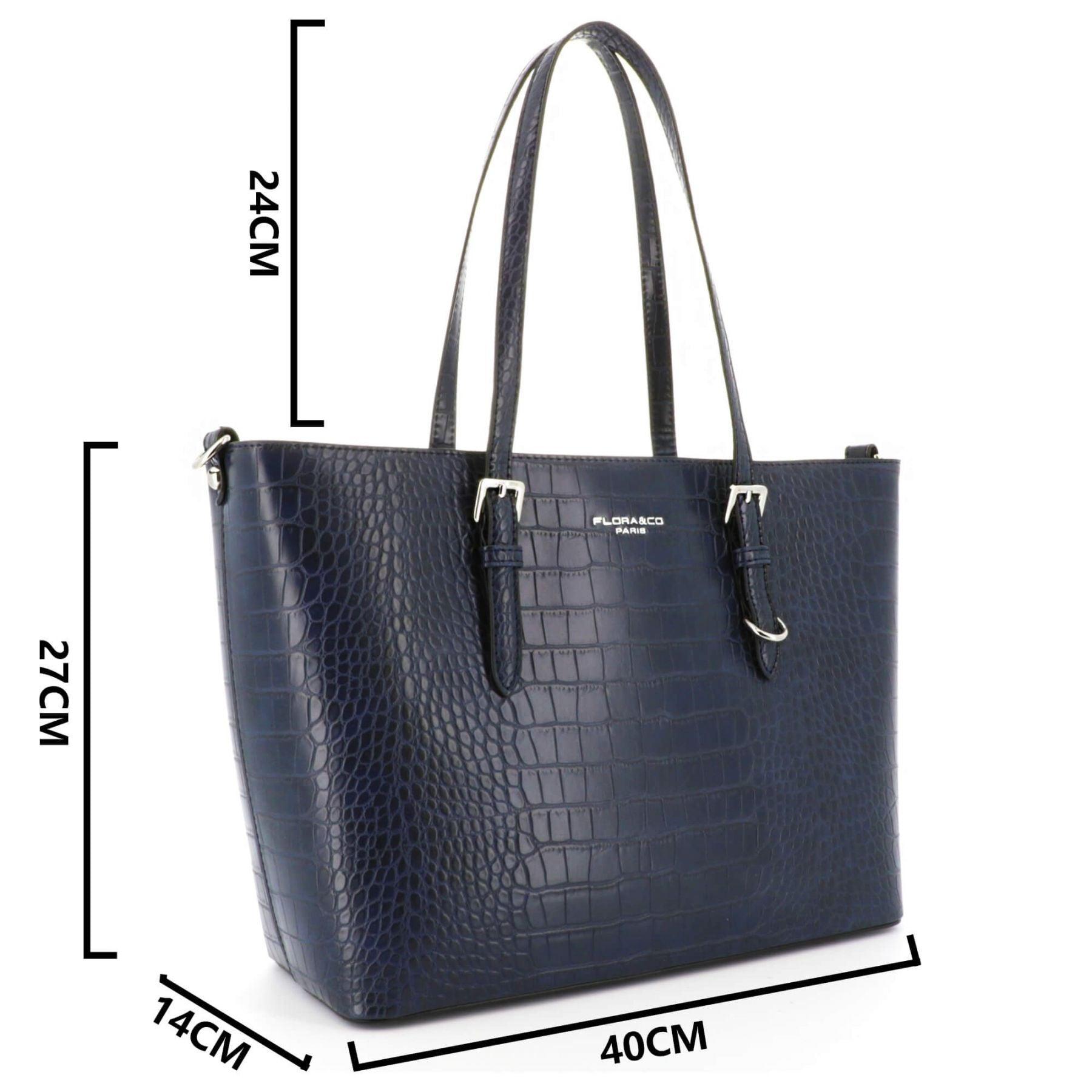 Flora & co Sac cabas croco format a4 similicuir - Crocochic