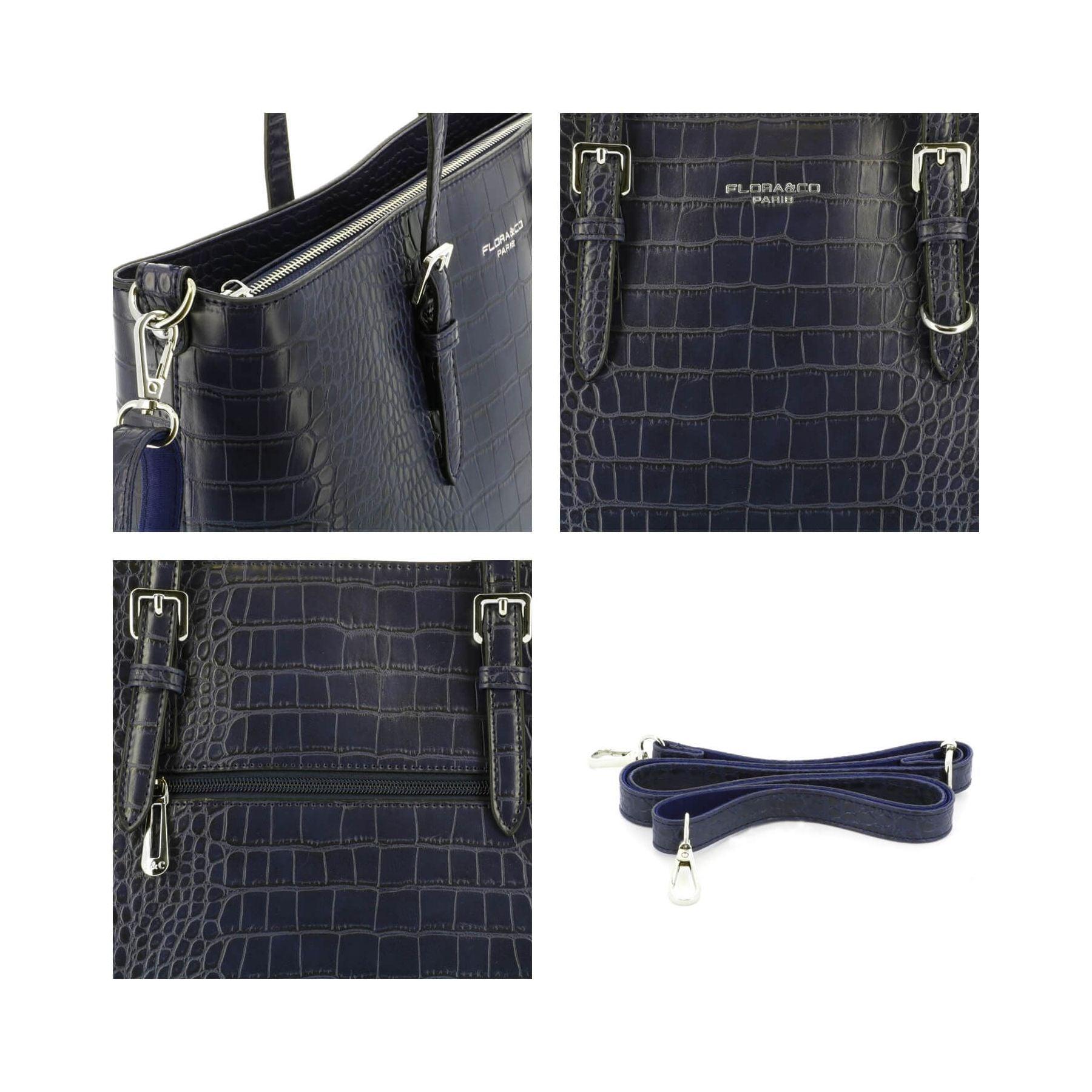 Flora & co Sac cabas croco format a4 similicuir - Crocochic