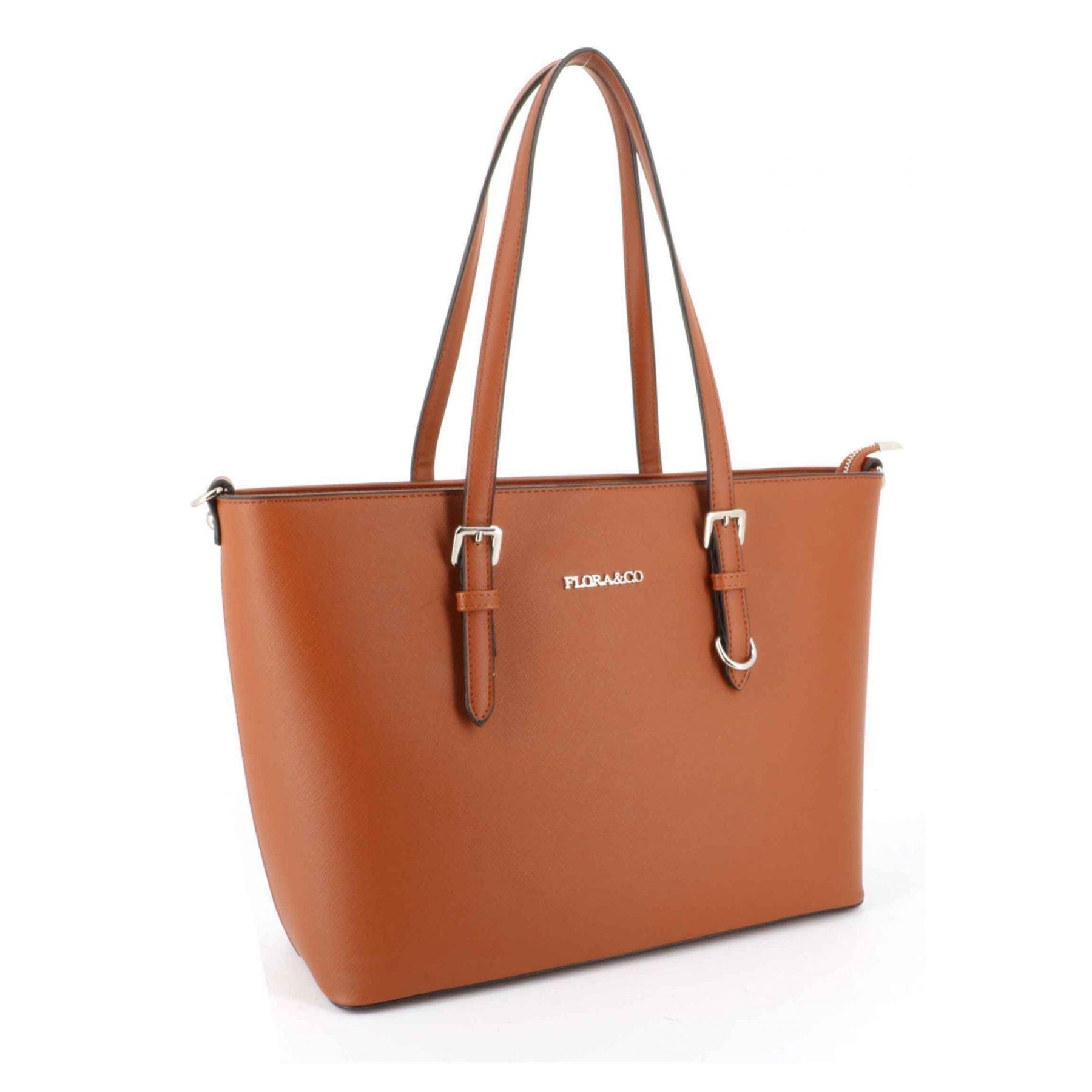 Flora & co Sac cabas femme classe saffiano format A4 - Crocochic