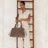 Sac Cabas Bowling Lacet Suédé Taupe - Crocochic
