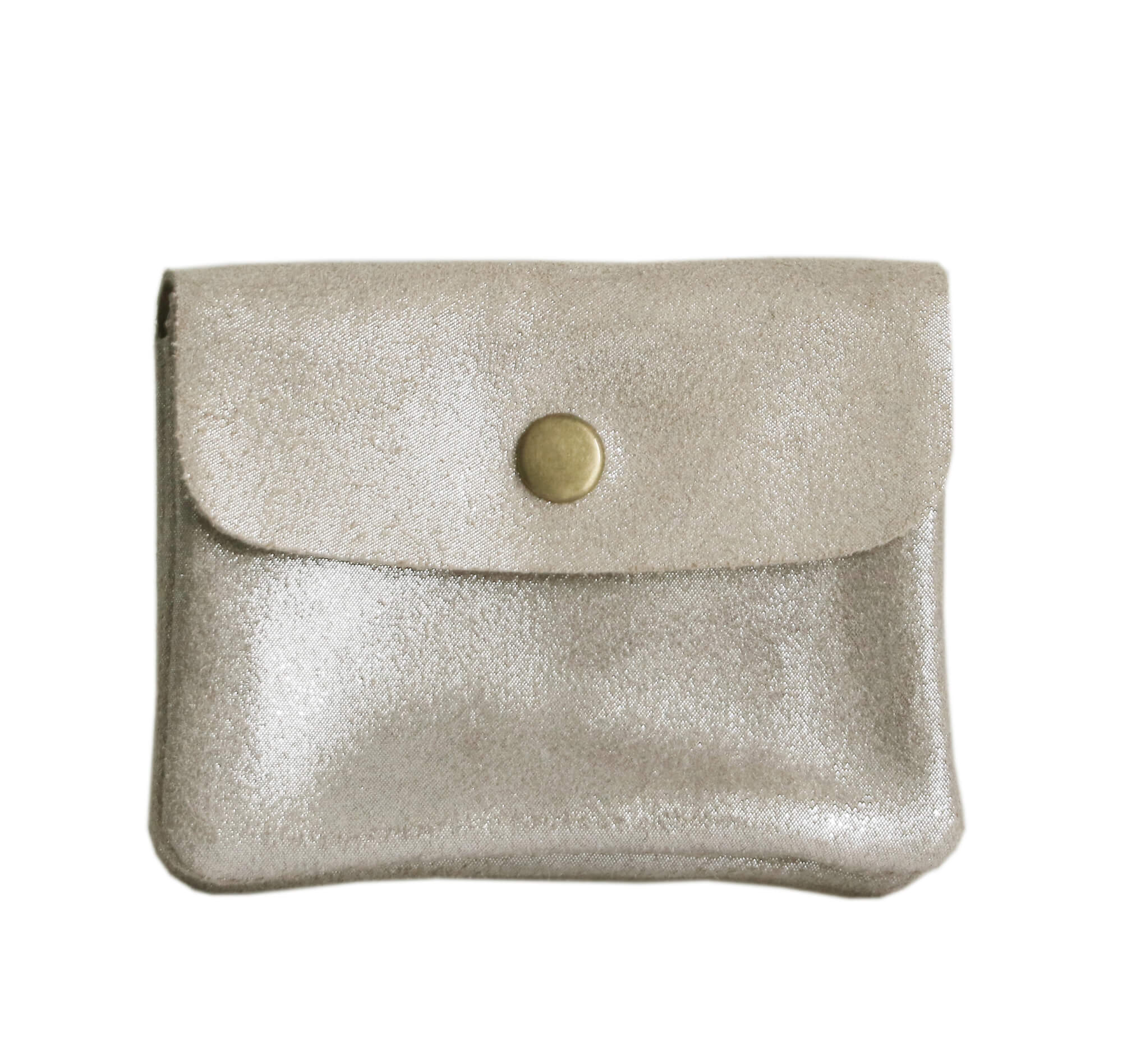 Porte-monnaie femme cuir daim irisé 044 taupe - Crocochic