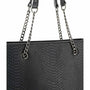 Crocochic - Sac cabas femme chaîne croco a4 noir