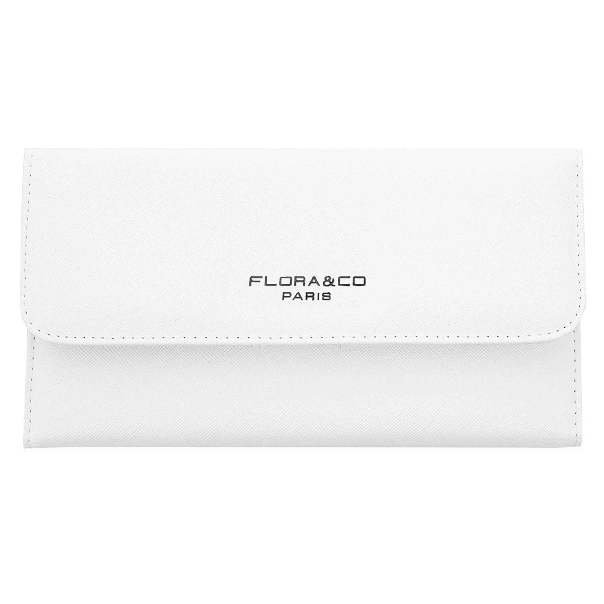 Flora & co - Portefeuille chéquier femme tout en un blanc