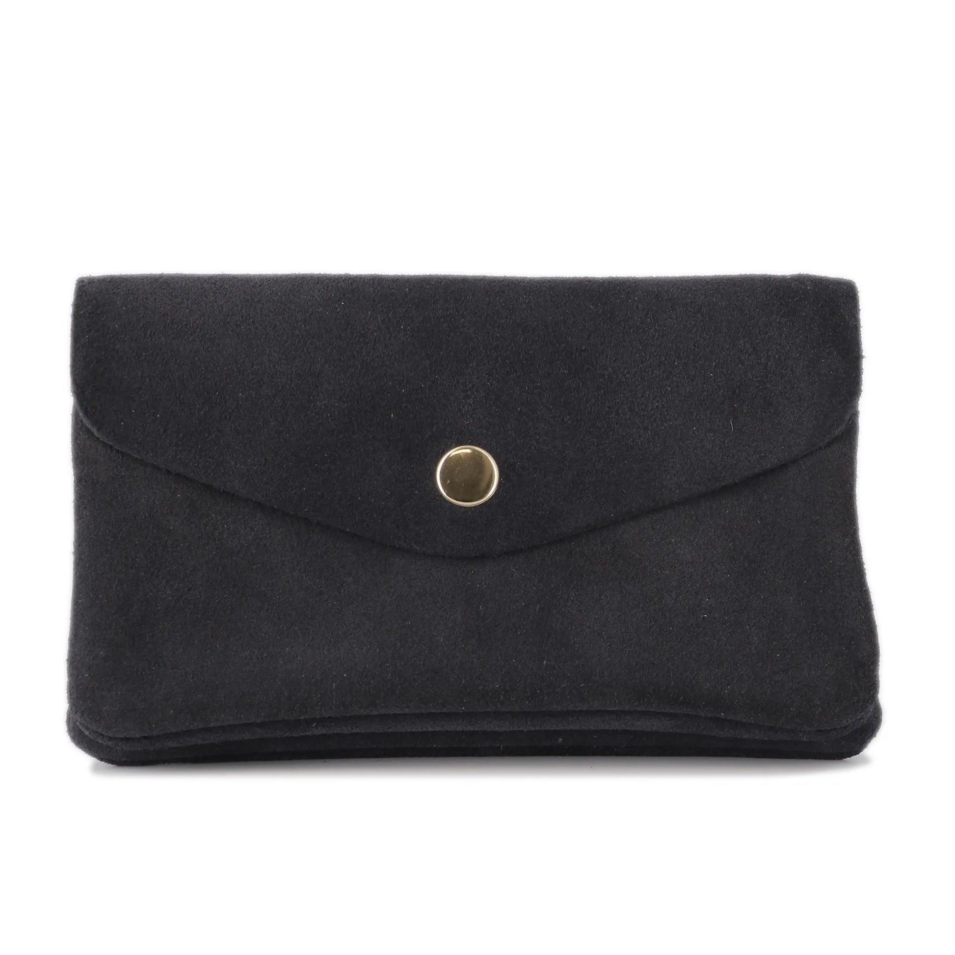Vue 4 du Grand portefeuille cuir suède compatible passeport Bleu Marine en Cuir couleur BLEU MARINE - Detail.