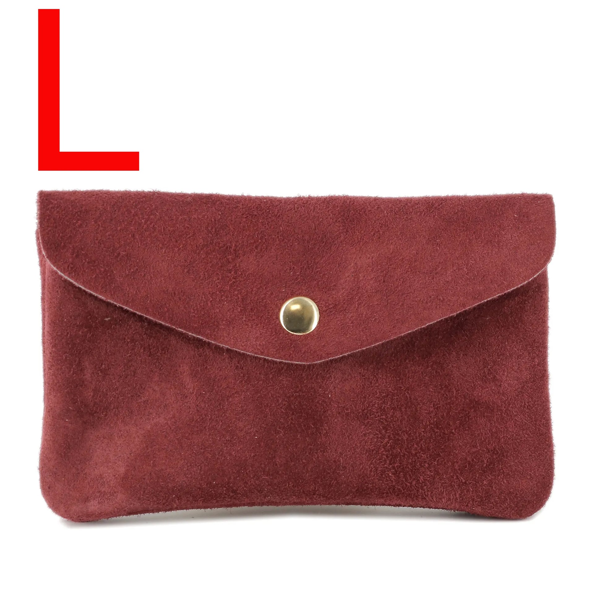 Vue principale du Grand portefeuille cuir suède compatible passeport Bordeaux en Cuir couleur BORDEAUX.
