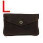 Vue 3 du Grand portefeuille cuir suède compatible passeport Chocolat en Cuir couleur CHOCOLAT - Detail.