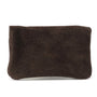 Vue 4 du Grand portefeuille cuir suède compatible passeport Chocolat en Cuir couleur CHOCOLAT - Detail.