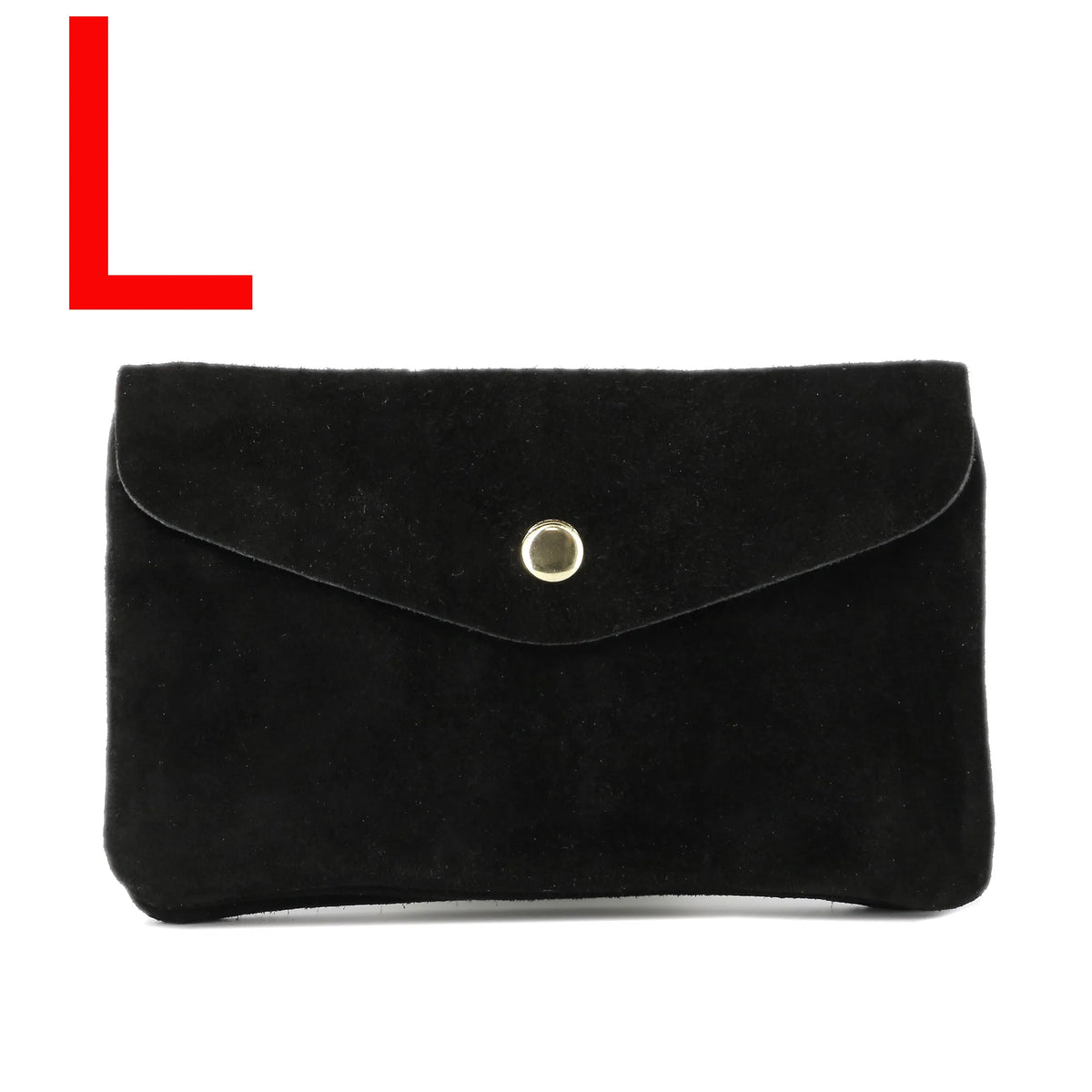Vue 3 du Grand portefeuille cuir suède compatible passeport Noir en Cuir couleur NOIR - Detail.