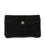 Vue 4 du Grand portefeuille cuir suède compatible passeport Noir en Cuir couleur NOIR - Detail.