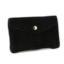 Vue 5 du Grand portefeuille cuir suède compatible passeport Noir en Cuir couleur NOIR - Detail.