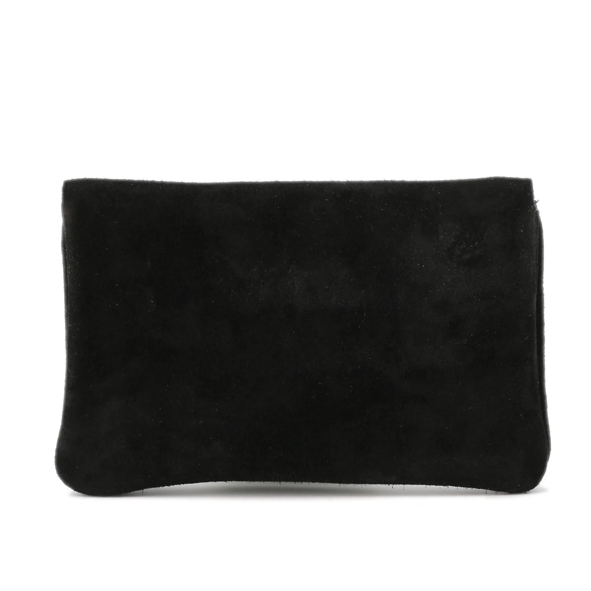 Vue 6 du Grand portefeuille cuir suède compatible passeport Noir en Cuir couleur NOIR - Detail.