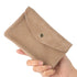 Vue 2 du Grand portefeuille cuir suède compatible passeport Taupe en Cuir couleur TAUPE - Detail.