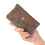 Vue 2 du Grand portefeuille cuir suède compatible passeport Taupe en Cuir couleur TAUPE - Detail.